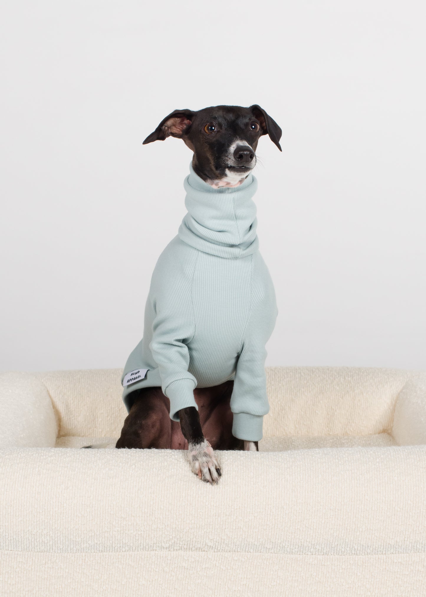 Italian Greyhound Rib Jumper - Sky