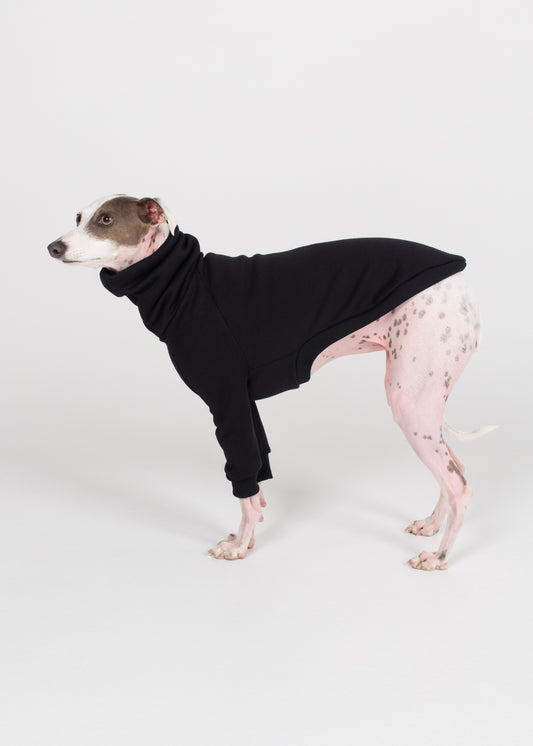 Italian Greyhound Winter Jumper - Black